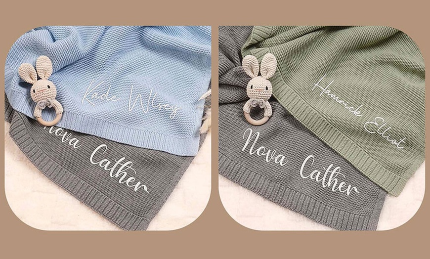 Image 8: Personalized Embroidery Nap Blankets