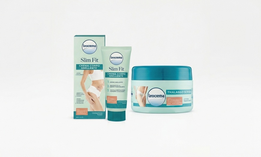 Image 4: Set Leocrema con fango alle alghe, thalasso scrub e crema snellente