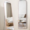 Image 3: 150cm Arched Full Length Floor Mirror with Metal Frame in 3 Colours