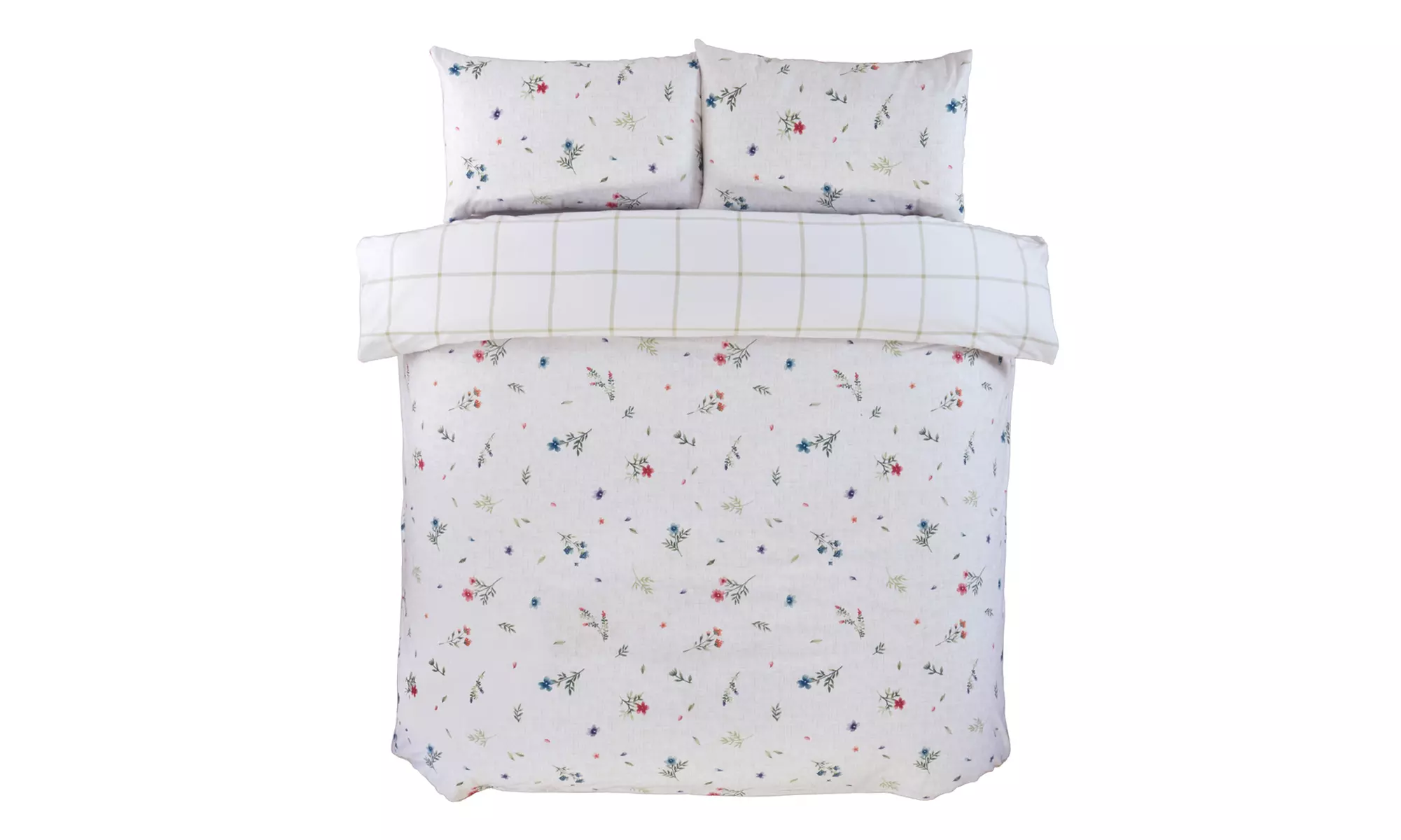 Brushed Cotton Meadow Floral Bedding - Duvet Set or Bed Sheet Set