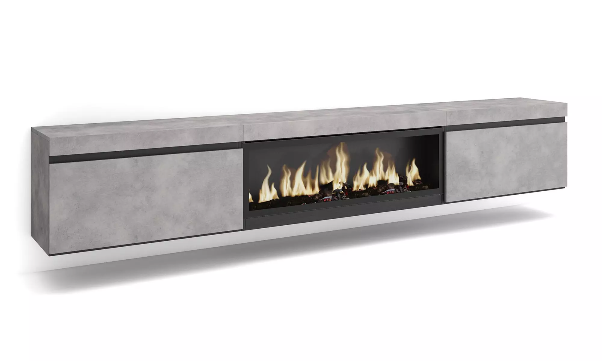 TV-Möbel opt. mit elektrischem Kamin