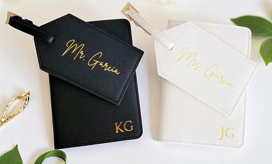 Image 12: 1 oder 2 personalisierbare Gepäckanhänger mit Etui