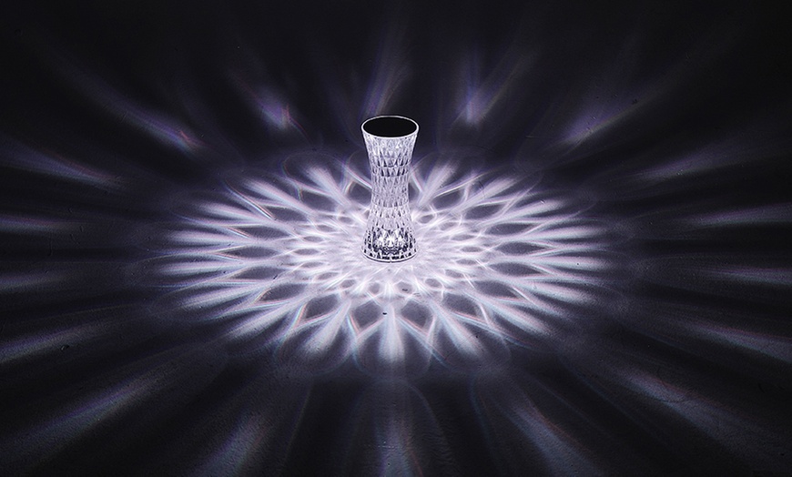 Image 16: Living And Home Transparent Faceted Night Lamp