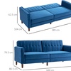 Image 13: HomCom Three Seater Sofa-Bed