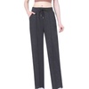 Image 3: Wide Leg Rib Knit Casual Bottoms