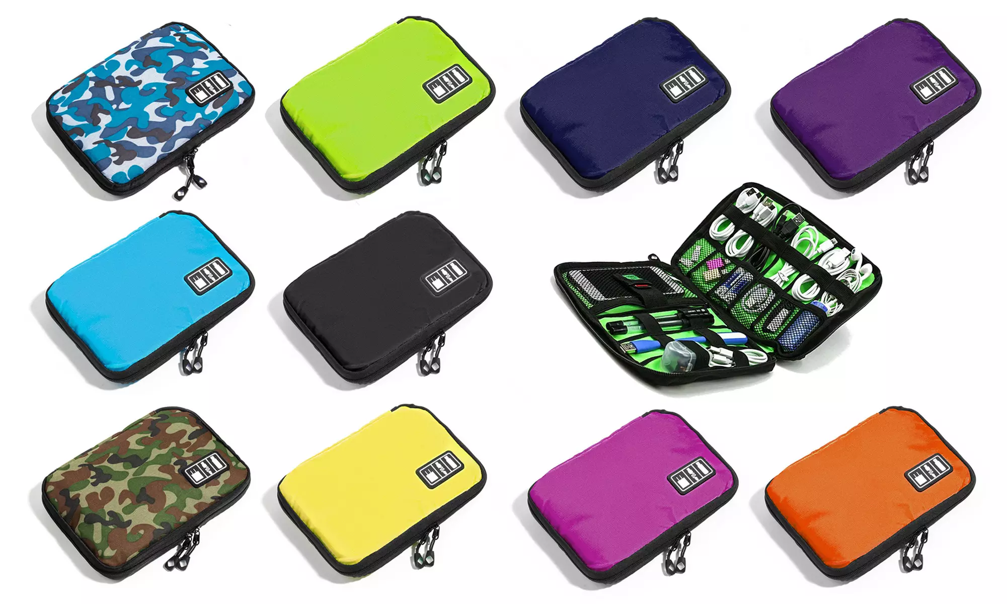 SpaceSaver Water-Resistant Organizer Travel Bag for Electronics Accessories - Primary Image