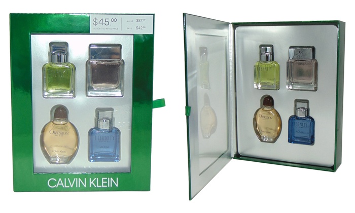 calvin klein 4 piece perfume mini set