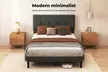 Levede Minimalist V-Style Upholstered Bed Frames Collections - Image 7