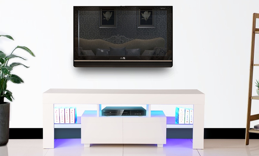 Image 10: TV Stand with LED Lights