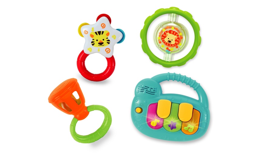 Image 1: WinFun 4-Piece Rattle Musical Set