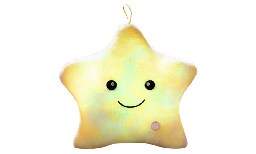 Image 3: LED Light Star Plush Toy Soft Stuffed Star Mini Pillow