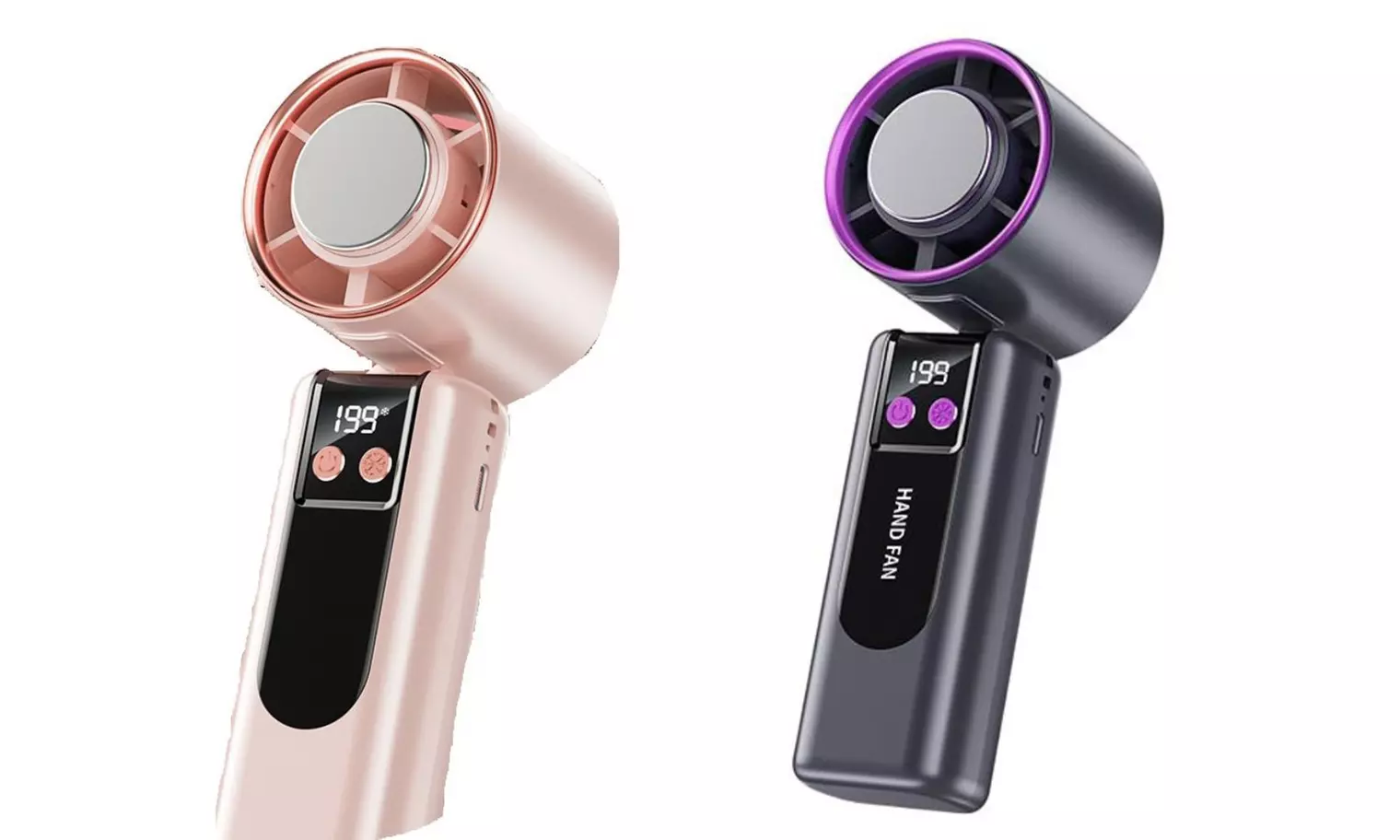 Ventilateur portable pliable avec affichage numérique