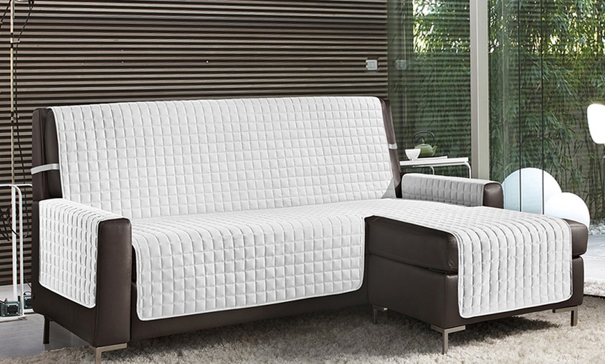 Image 8: Omkeerbare gewatteerde bankhoes