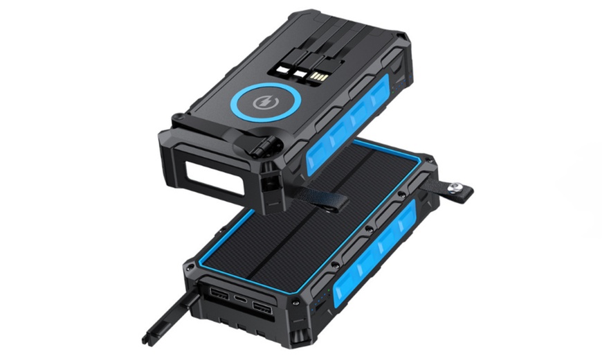 Image 6: Solar-powered Hand-Crank Power Bank