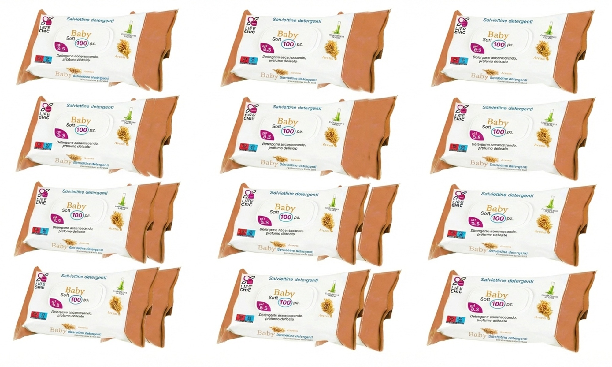 12 confezioni di salviette Life Chic Baby