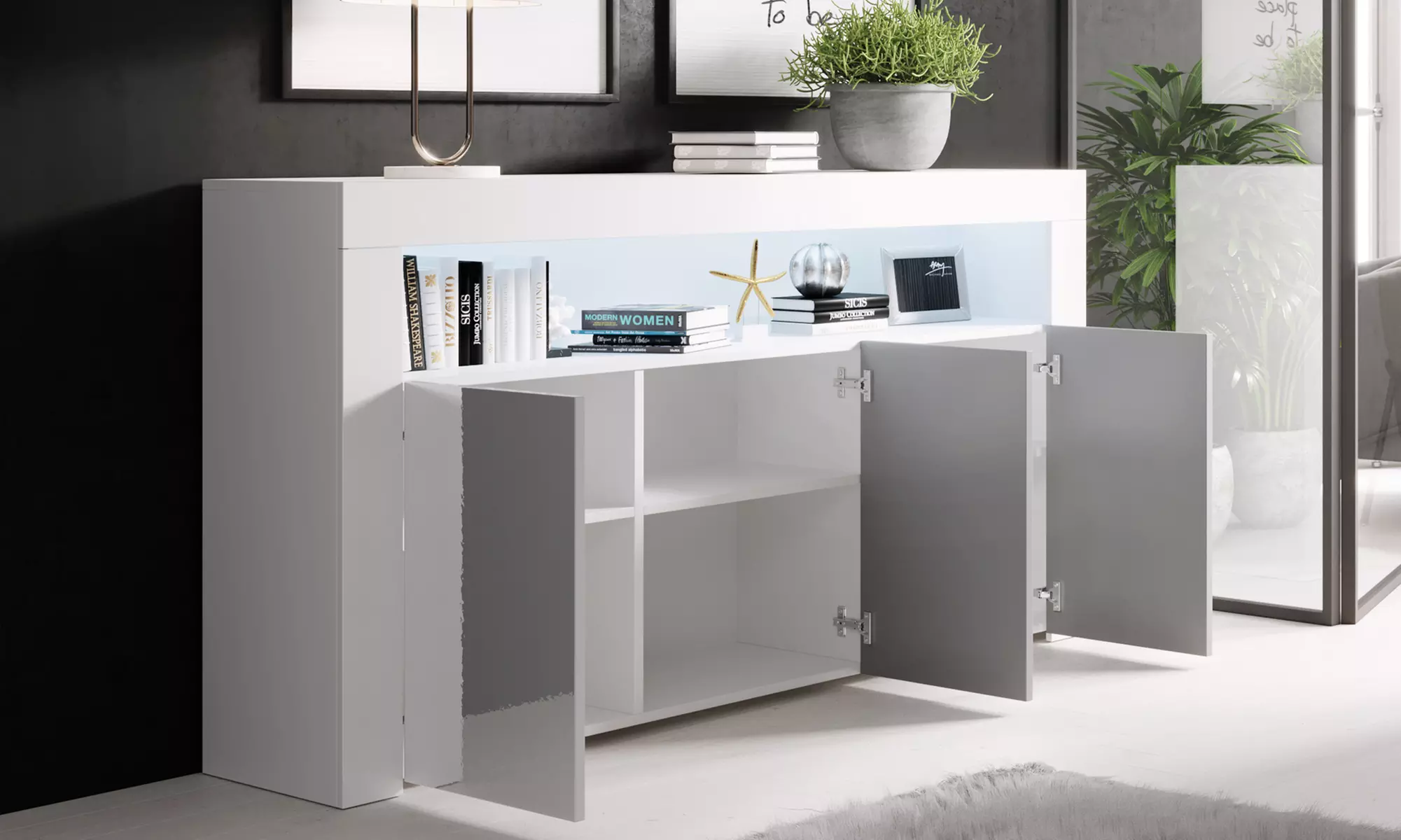 Buffet "Aker" avec lumières LED intégrées