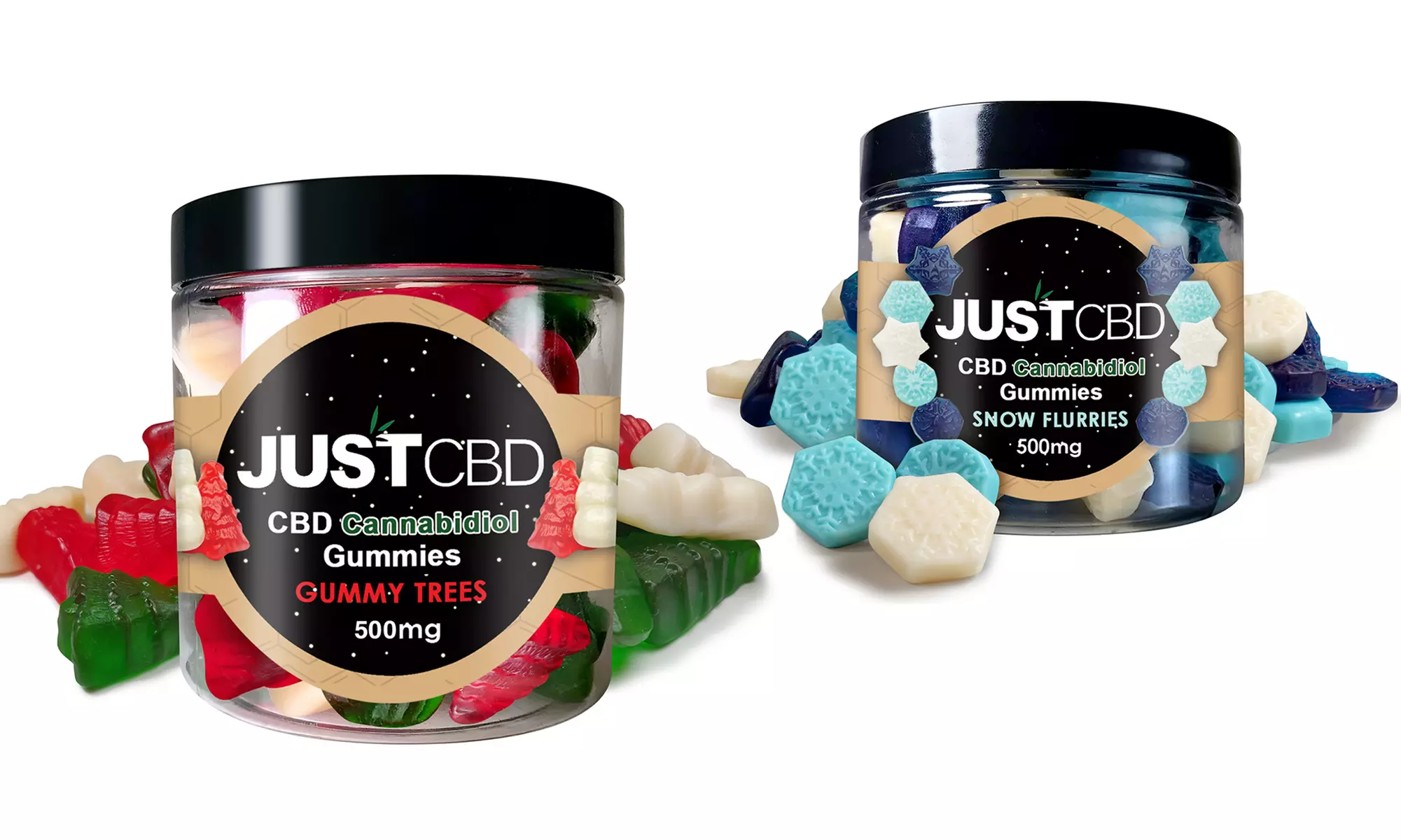 JustCBD CBD Holiday Gummies 250mg, 500mg, 1000mg - Primary Image