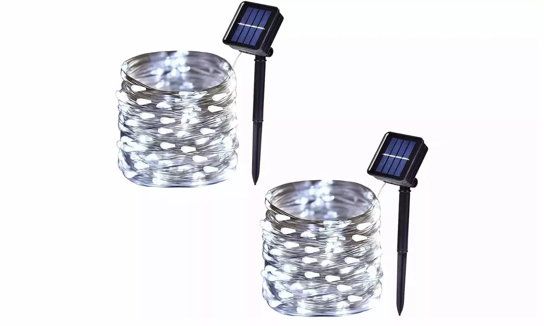 2 Pack Solar Lights Outdoor Solar String Lights Solar Christmas Decor Lights