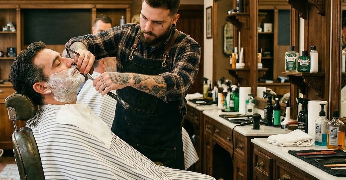 Sesión de peluquería masculina con corte y peinado en Madrid