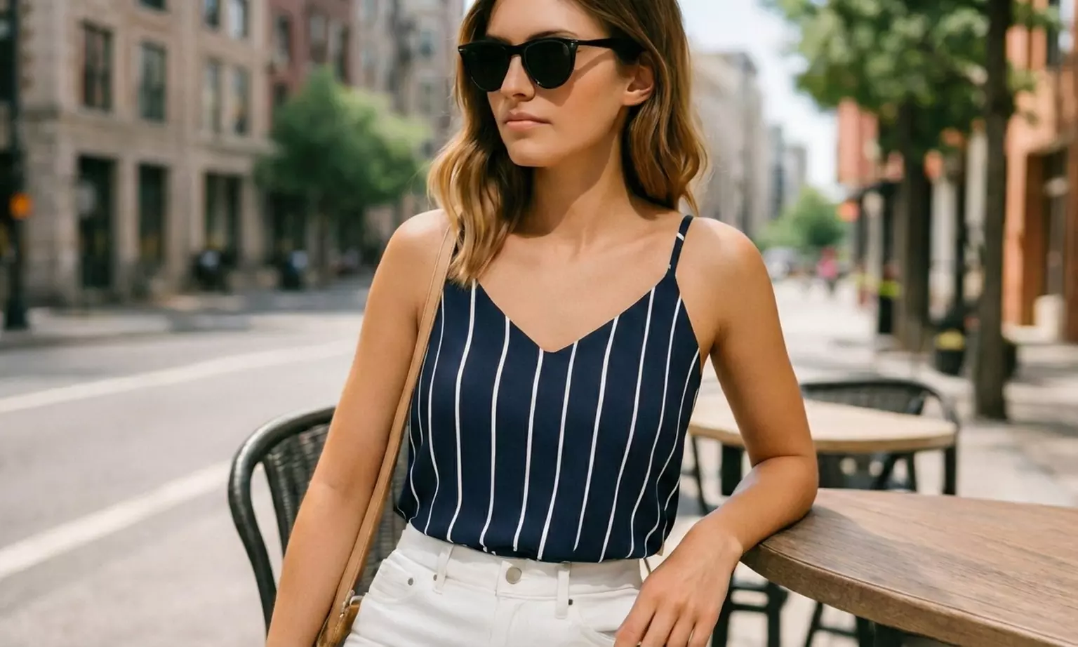 Women’s Back Tie V-Neck Cami Top in Floral or Stripe Designs