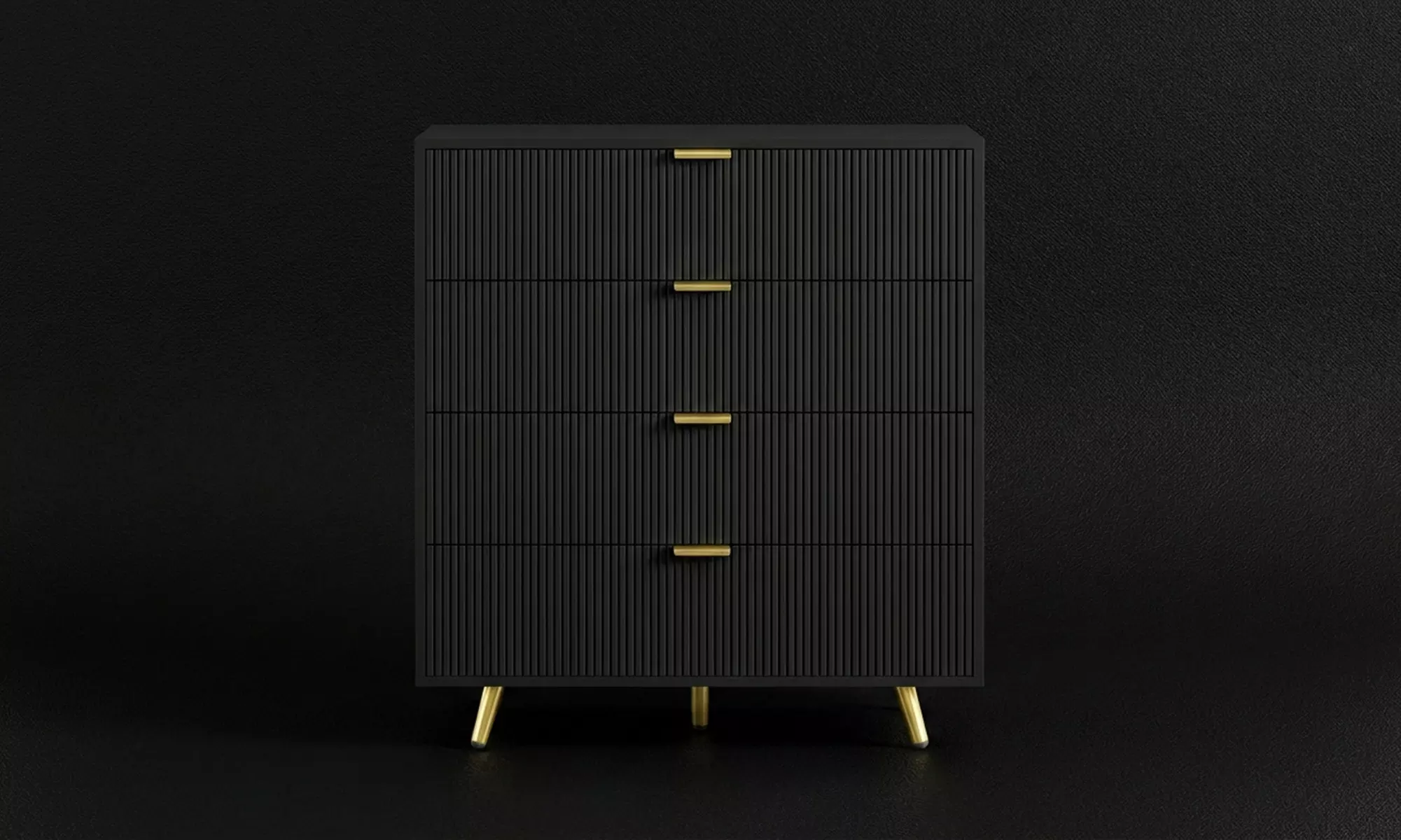 HOMCOM 4-Drawer Chest Collection – Modern Storage with Gold Accents