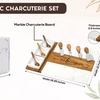 Image 14: 11pc Custom Marble Charcuterie Board + 5pc Coaster Set