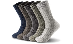 5 or 10 Pairs of Men's Thick Thermal Socks