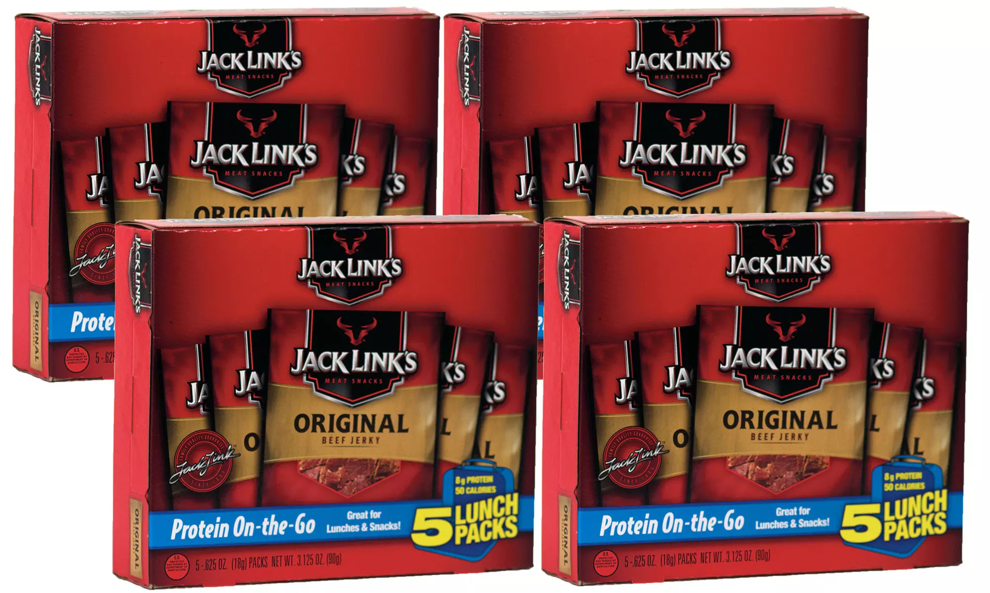 Jack Link’s Beef Jerky Snack Packs 20-Pack, Original or Teriyaki - Primary Image