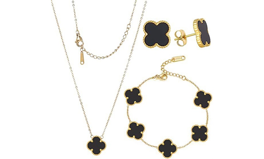 Image 6: Four-Leaf Clover Themed Jewellery Set 