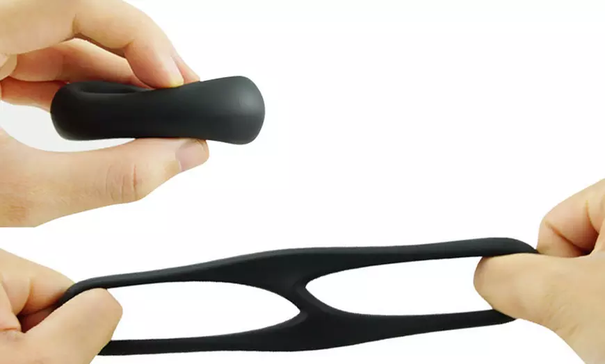 Up To 68% Off on Stretchy Dual Double Ring Str... | Groupon Goods