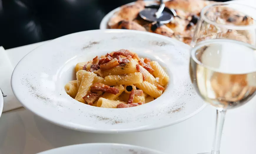 Image 16: Choice of Pasta or Pizza with Optional Glass / Bottle of Wine Or Beer