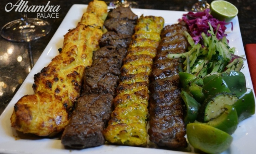 Image 3: Alhambra Platter Feast for 2 or 4 People with Hummus and Baklava