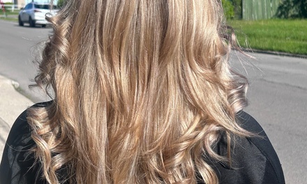 One Haircut with Shampoo and Blowout - Crystals Creations1
