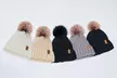 Winter Beanie Hat for Women Faux Fur Pom Pom Hats Womens Warm Cap - Second Medium