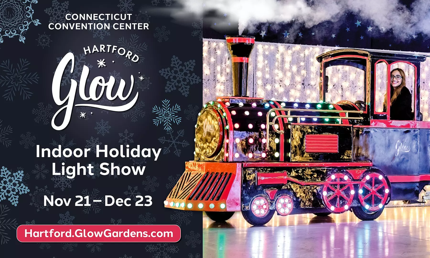 Glow Hartford Holiday Light Show Admission Nov. 21 – Dec. 19