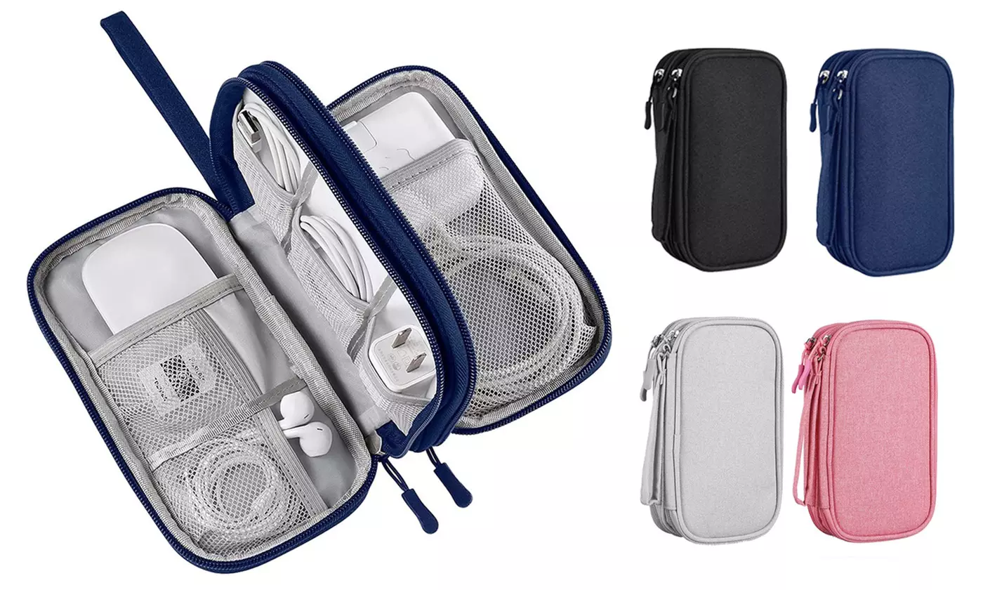 Travel Cable Organizer Bag Pouch Electronic Accessories Carry Case Portable