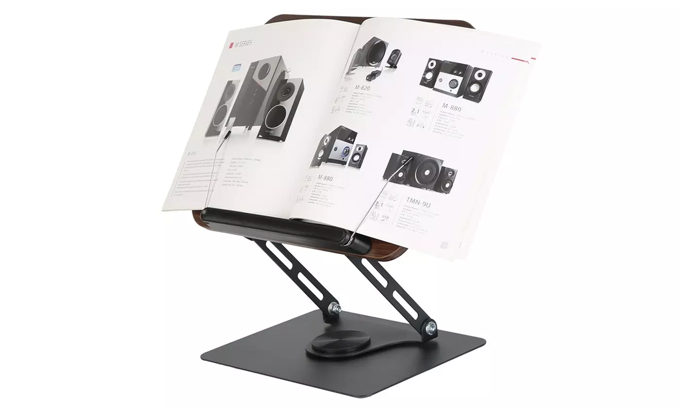 NewHome Adjustable Wood Book Stand and Tablet Holder