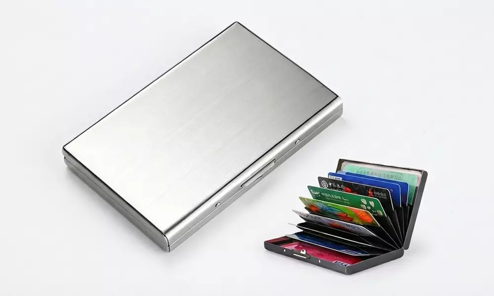 Men’s RFID Blocking Stainless Steel Card Holder Wallet