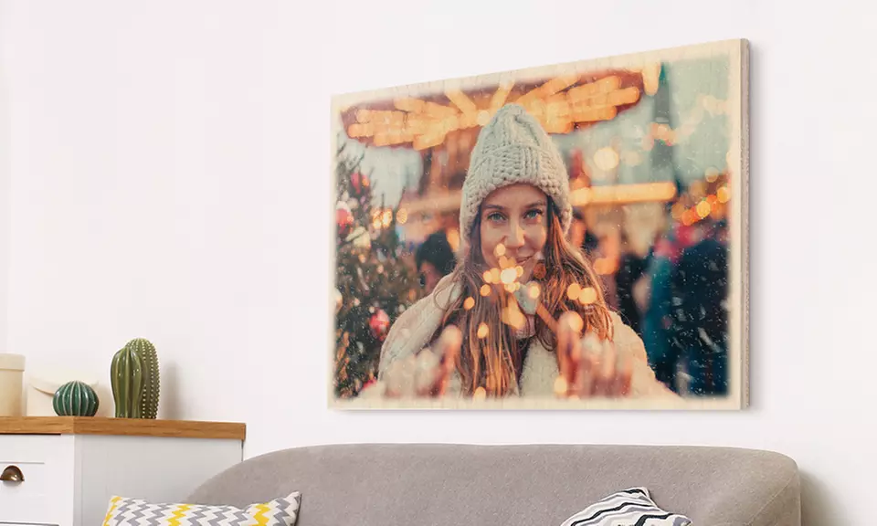 Toile photo impression sur bois avec Photo Gifts