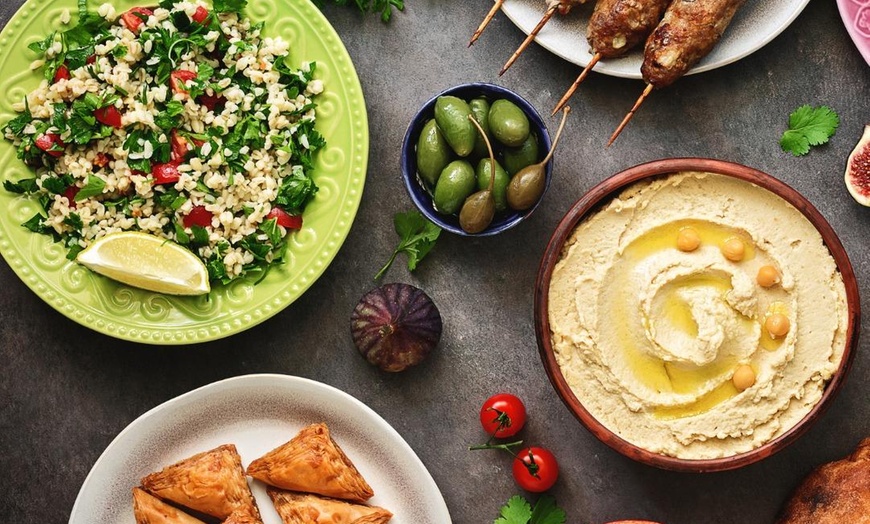 Image 1: Middle Eastern 2-Course Meal for 2 or 4 with Drinks - Up to 54% Off
