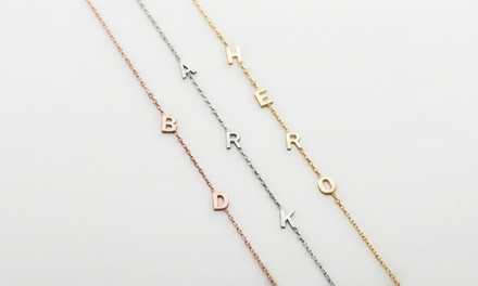 14K Solid Gold Initial & Symbol Necklace – 1 Letter - Becca Prado
