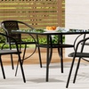Image 22: Garden Rippled Tempered Glass Table Set