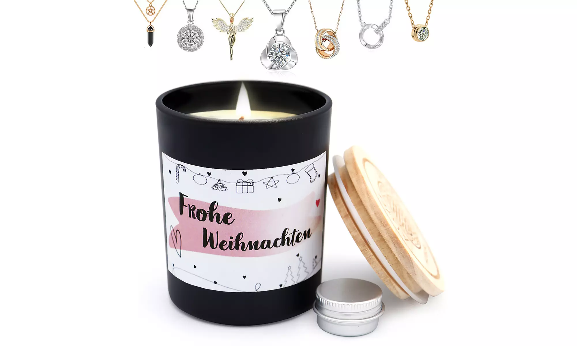 Schmuck-Kerze mit versteckter Halskette