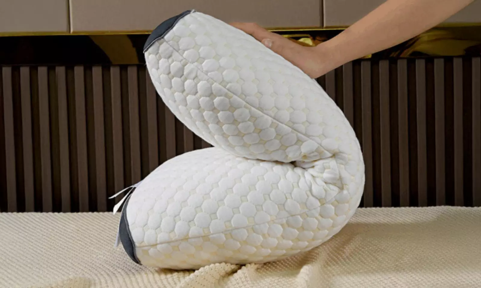 One or Two Cotton Neck Pillows, Ergonomic Support for Sleep