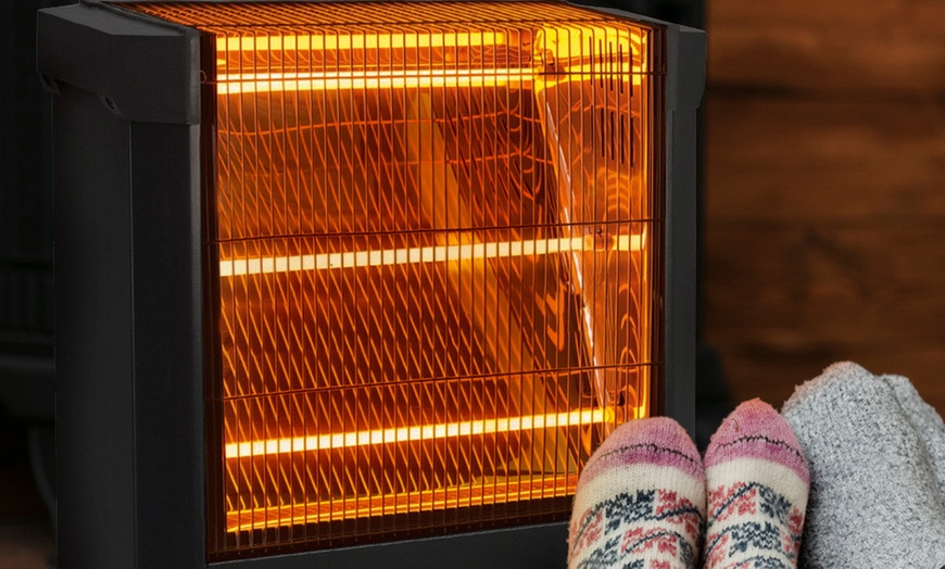 Image 3: Estufa eléctrica de cuarzo con infrarrojos con potencia ajustable
