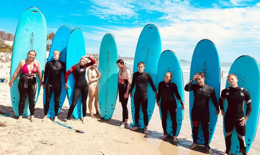 Join & Explore 1 or 3 90-Min Surf Private Lesson For Up to 4 People 