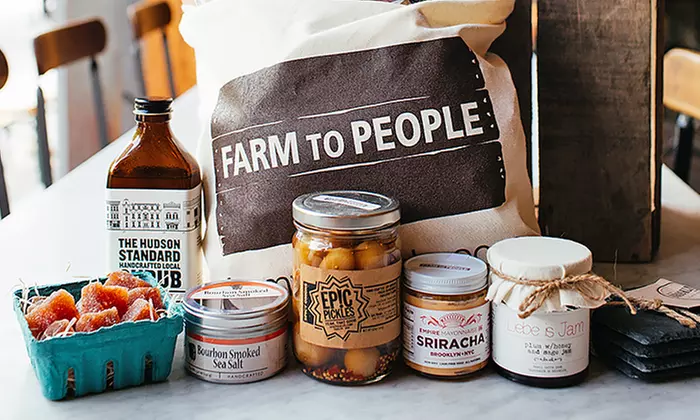 One-Month Tasting-Box Subscription or $10 for $20 Worth of Specialty Food and Goods from Farm To People - Primary Image