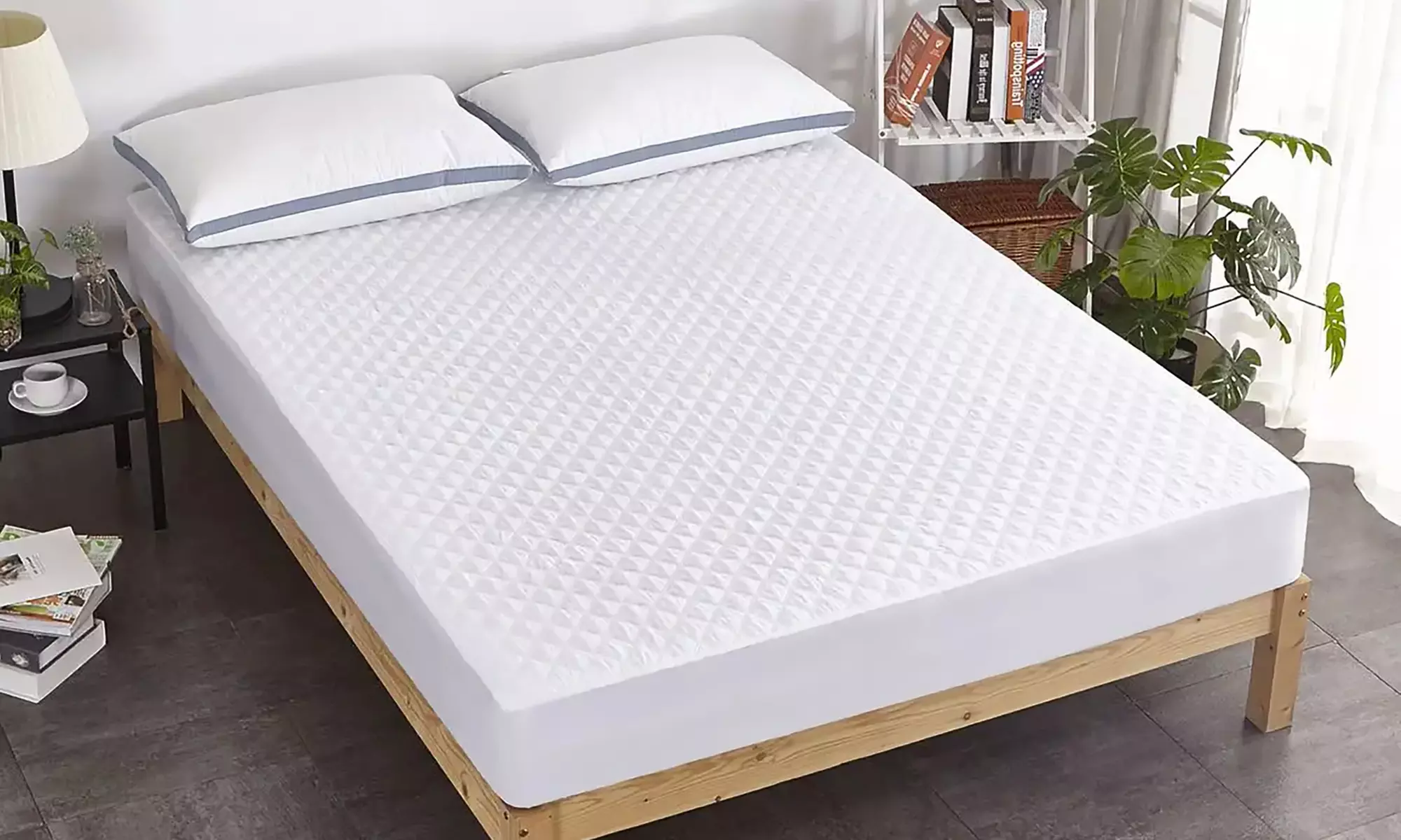 Surmatelas  "Udry" White Classic Waterproof, Aloe Vera ou Bambou