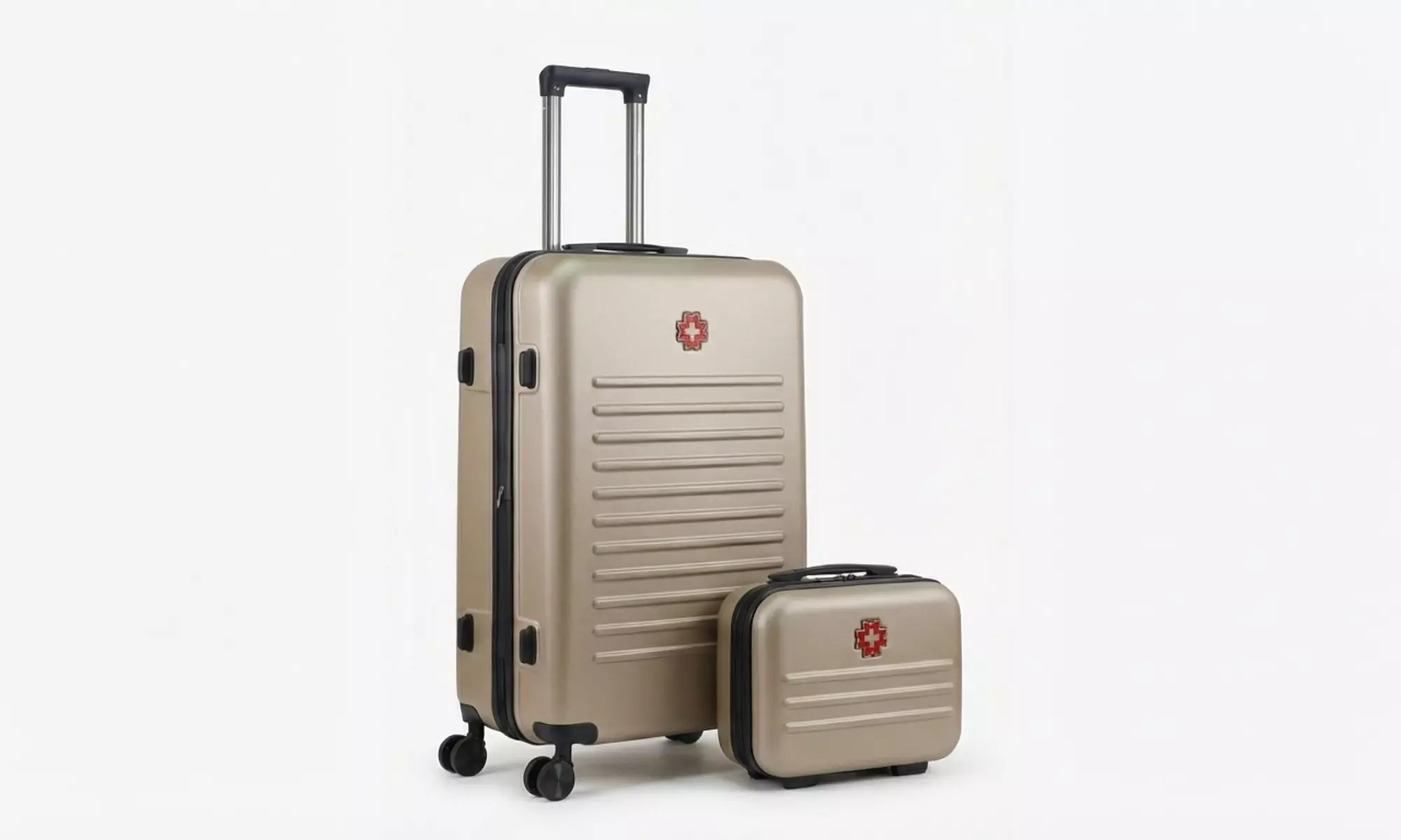 Hartschalenkoffer-Set: Großer Koffer & Kosmetik-Koffer