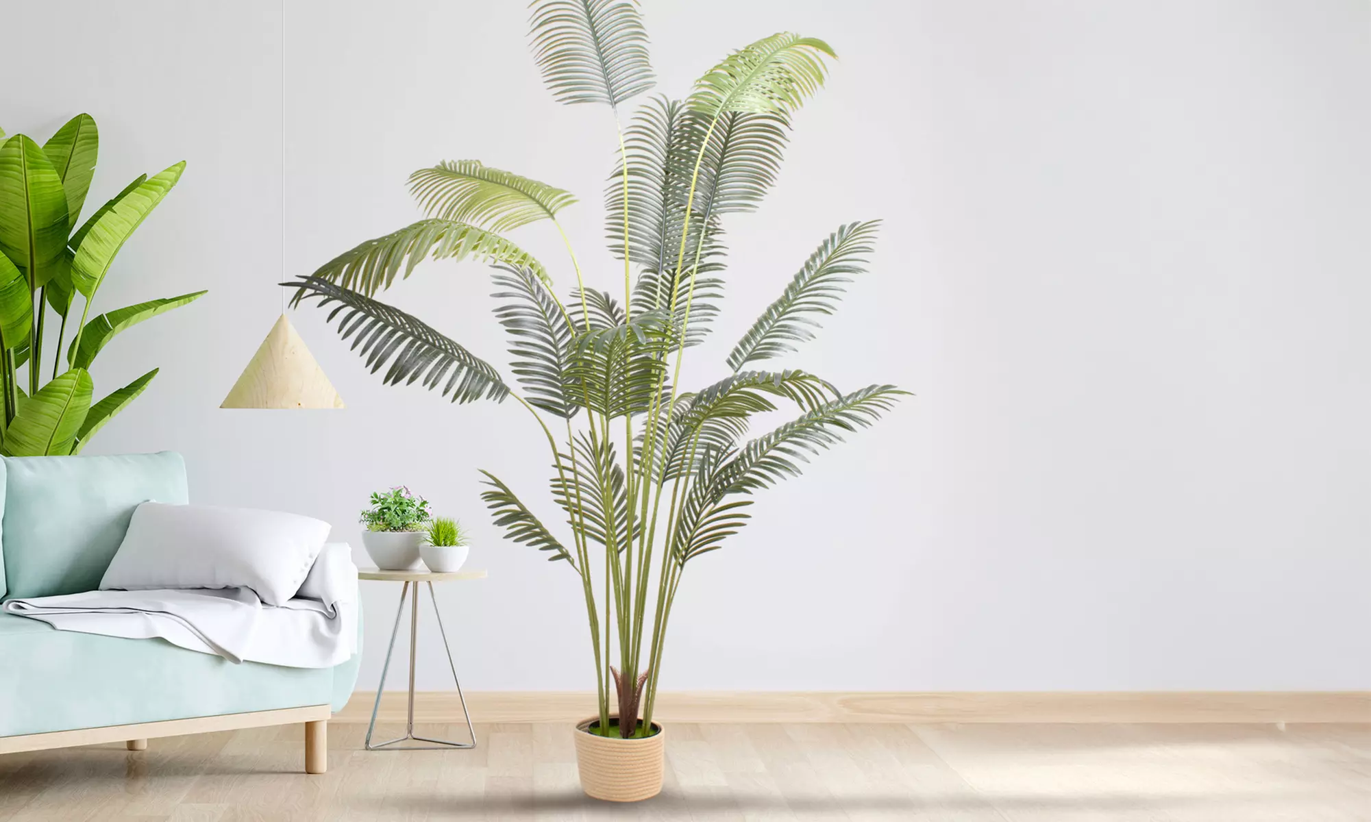 Plante tropicale artificielle avec pot